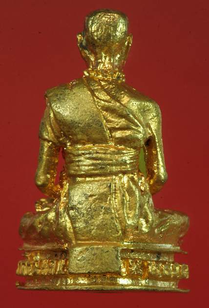 พระหลวงพ่อทบ รูปหล่อหลวงพ่อทบ วัดชนแดน ปี 36 รุ่นร่ำรวย เนื้อทองผสม อุดกริ่ง